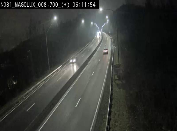 <h2>Webcam sur la N81 (E411) à hauteur de la jonction avec la N883. Vue orientée vers Longwy</h2>