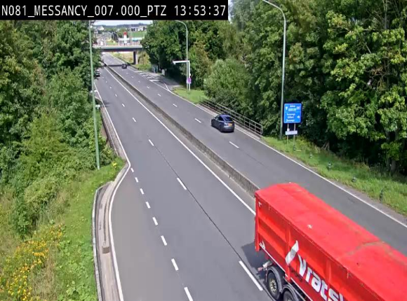 <h2>Webcam sur la N81 (E411) à hauteur du Cora Messancy. Vue orientée vers Arlon</h2>
