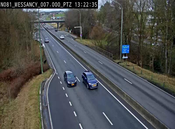 <h2>Webcam sur la N81 (E411) à hauteur du Cora Messancy. Vue orientée vers Arlon</h2>