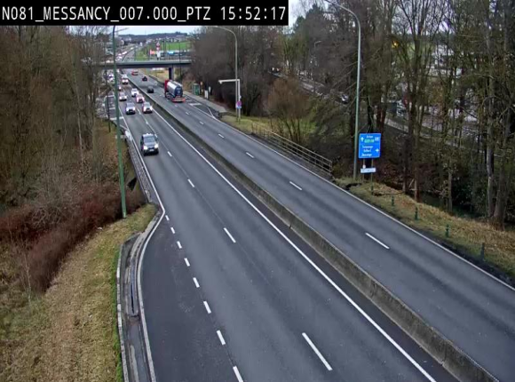 <h2>Webcam sur la N81 (E411) à hauteur du Cora Messancy. Vue orientée vers Arlon</h2>