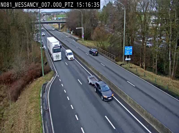 <h2>Webcam sur la N81 (E411) à hauteur du Cora Messancy. Vue orientée vers Arlon</h2>