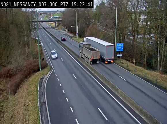 <h2>Webcam sur la N81 (E411) à hauteur du Cora Messancy. Vue orientée vers Arlon</h2>