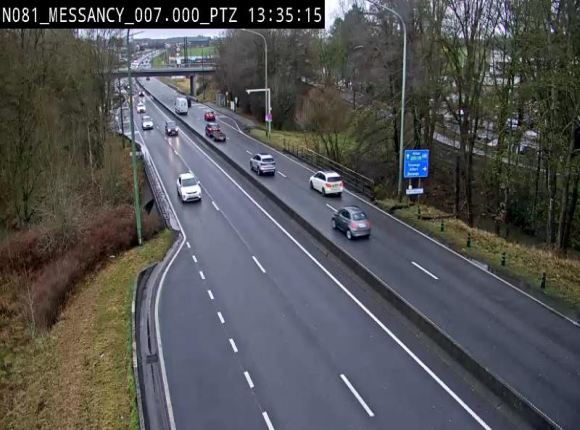 <h2>Webcam sur la N81 (E411) à hauteur du Cora Messancy. Vue orientée vers Arlon</h2>