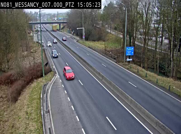 <h2>Webcam sur la N81 (E411) à hauteur du Cora Messancy. Vue orientée vers Arlon</h2>