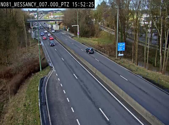 <h2>Webcam sur la N81 (E411) à hauteur du Cora Messancy. Vue orientée vers Arlon</h2>