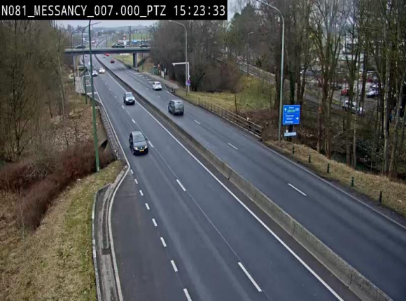 <h2>Webcam sur la N81 (E411) à hauteur du Cora Messancy. Vue orientée vers Arlon</h2>