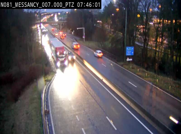 <h2>Webcam sur la N81 (E411) à hauteur du Cora Messancy. Vue orientée vers Arlon</h2>