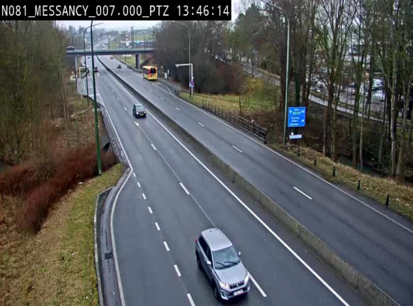 <h2>Webcam sur la N81 (E411) à hauteur du Cora Messancy. Vue orientée vers Arlon</h2>