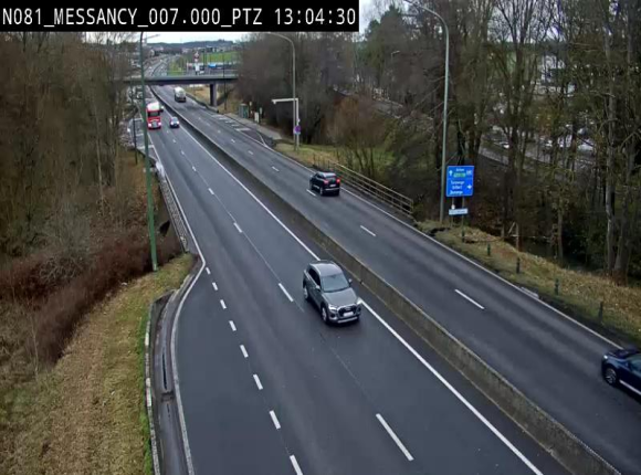 <h2>Webcam sur la N81 (E411) à hauteur du Cora Messancy. Vue orientée vers Arlon</h2>