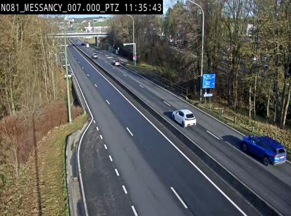 <h2>Webcam sur la N81 (E411) à hauteur du Cora Messancy. Vue orientée vers Arlon</h2>