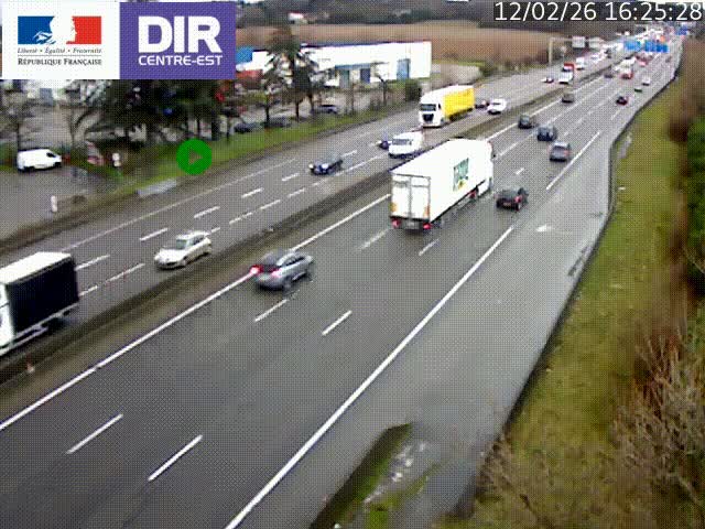 <h2>Caméra de circulation à Saint-Priest à la jonction entre l'A43 et l'A46 en direction de Marseille</h2>
