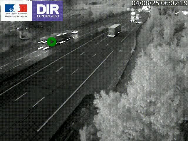 <h2>Caméra de circulation à Saint-Priest à la jonction entre l'A43 et l'A46 en direction de Marseille</h2>