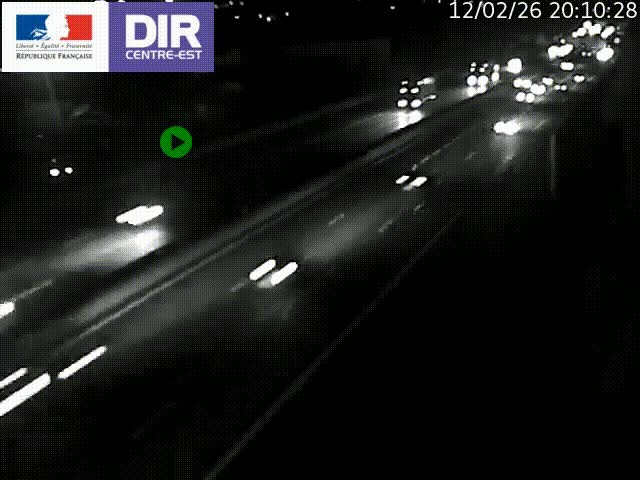 <h2>Caméra de circulation à Saint-Priest à la jonction entre l'A43 et l'A46 en direction de Marseille</h2>