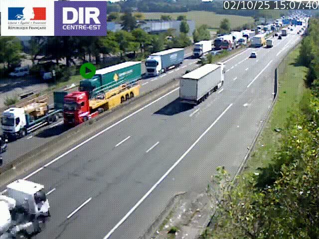<h2>Caméra de circulation à Saint-Priest à la jonction entre l'A43 et l'A46 en direction de Marseille</h2>