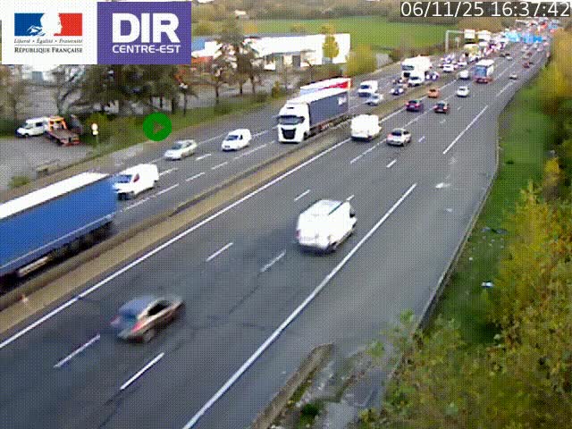 <h2>Caméra de circulation à Saint-Priest à la jonction entre l'A43 et l'A46 en direction de Marseille</h2>