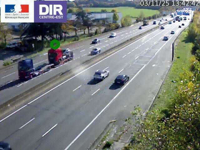 <h2>Caméra de circulation à Saint-Priest à la jonction entre l'A43 et l'A46 en direction de Marseille</h2>