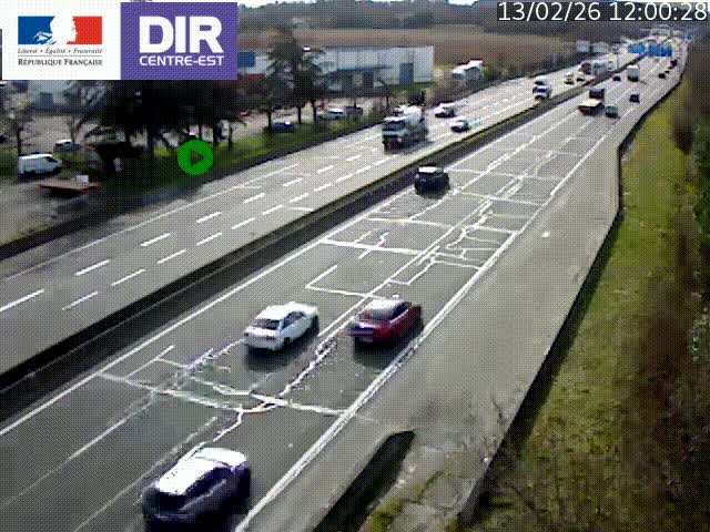 <h2>Caméra de circulation à Saint-Priest à la jonction entre l'A43 et l'A46 en direction de Marseille</h2>