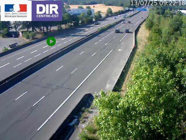 <h2>Caméra de circulation à Saint-Priest à la jonction entre l'A43 et l'A46 en direction de Marseille</h2>