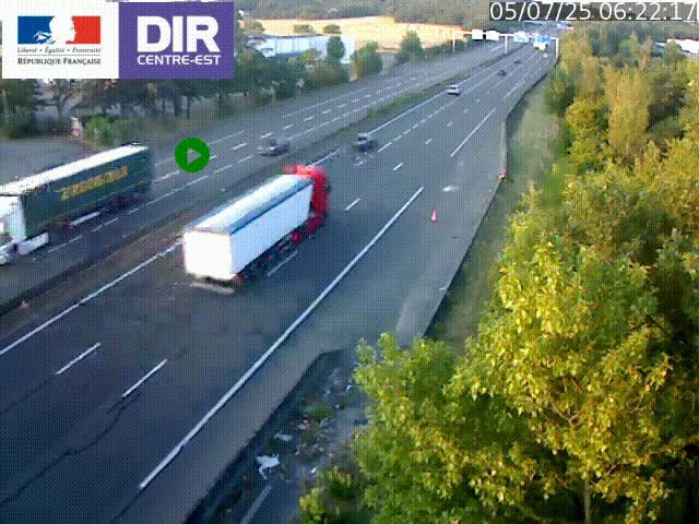 <h2>Caméra de circulation à Saint-Priest à la jonction entre l'A43 et l'A46 en direction de Marseille</h2>