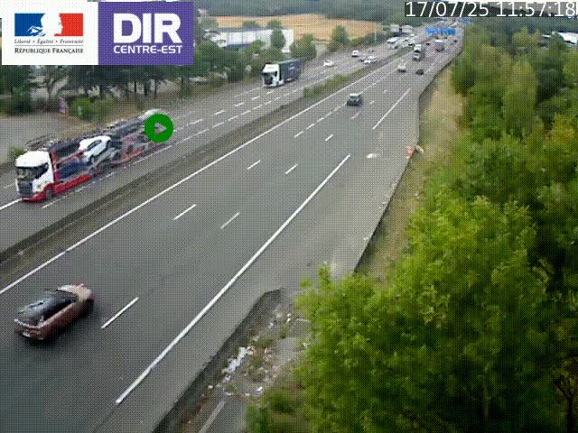 <h2>Caméra de circulation à Saint-Priest à la jonction entre l'A43 et l'A46 en direction de Marseille</h2>