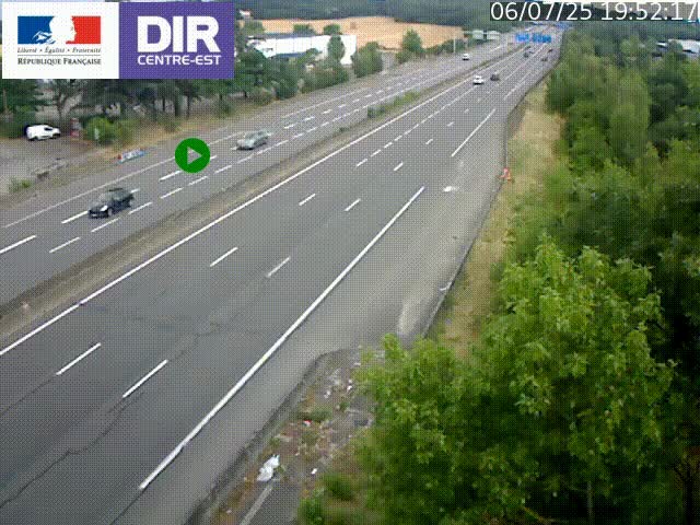 <h2>Caméra de circulation à Saint-Priest à la jonction entre l'A43 et l'A46 en direction de Marseille</h2>