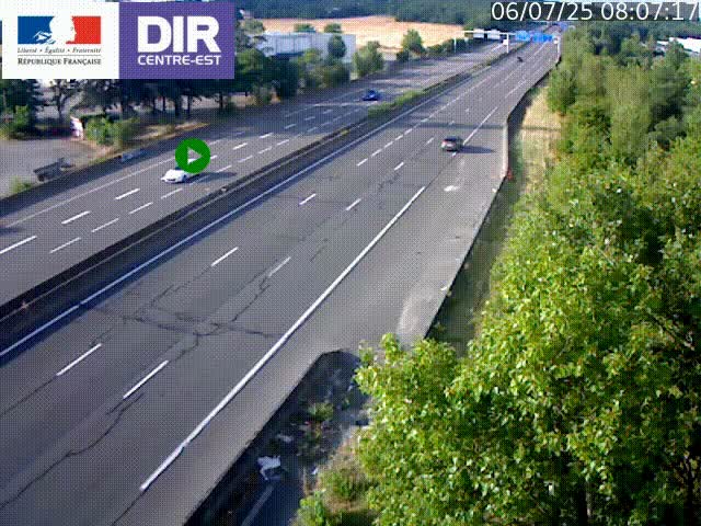 <h2>Caméra de circulation à Saint-Priest à la jonction entre l'A43 et l'A46 en direction de Marseille</h2>