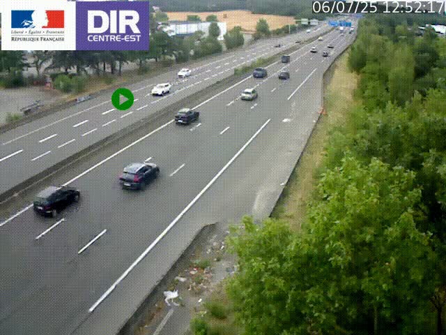 <h2>Caméra de circulation à Saint-Priest à la jonction entre l'A43 et l'A46 en direction de Marseille</h2>