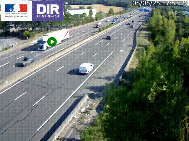<h2>Caméra de circulation à Saint-Priest à la jonction entre l'A43 et l'A46 en direction de Marseille</h2>