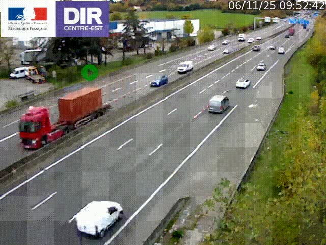 <h2>Caméra de circulation à Saint-Priest à la jonction entre l'A43 et l'A46 en direction de Marseille</h2>