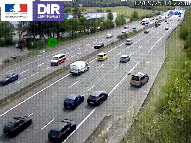 <h2>Caméra de circulation à Saint-Priest à la jonction entre l'A43 et l'A46 en direction de Marseille</h2>