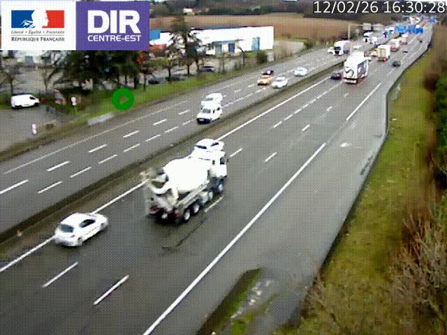 <h2>Caméra de circulation à Saint-Priest à la jonction entre l'A43 et l'A46 en direction de Marseille</h2>