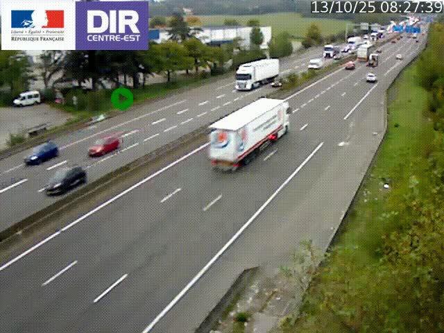 <h2>Caméra de circulation à Saint-Priest à la jonction entre l'A43 et l'A46 en direction de Marseille</h2>