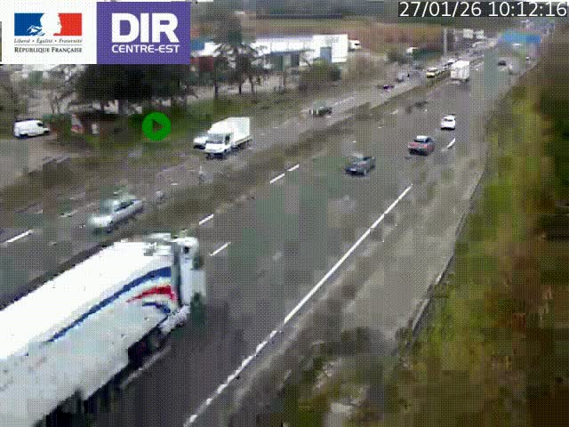 <h2>Caméra de circulation à Saint-Priest à la jonction entre l'A43 et l'A46 en direction de Marseille</h2>