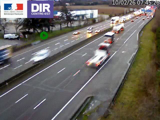 <h2>Caméra de circulation à Saint-Priest à la jonction entre l'A43 et l'A46 en direction de Marseille</h2>