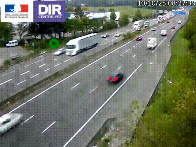 <h2>Caméra de circulation à Saint-Priest à la jonction entre l'A43 et l'A46 en direction de Marseille</h2>