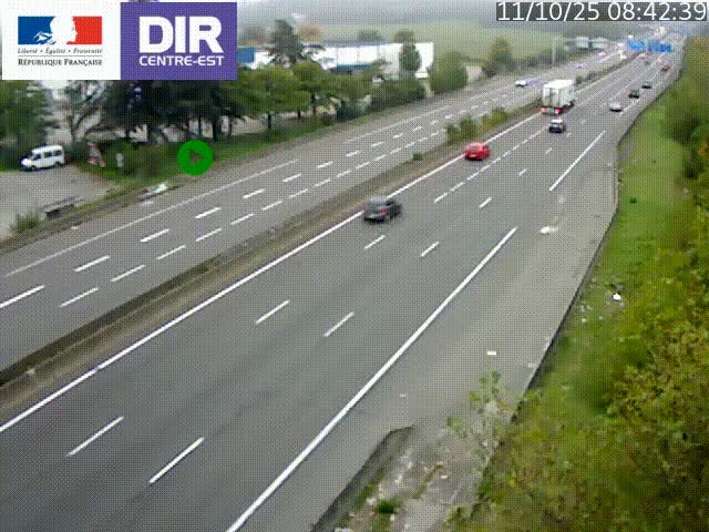 <h2>Caméra de circulation à Saint-Priest à la jonction entre l'A43 et l'A46 en direction de Marseille</h2>
