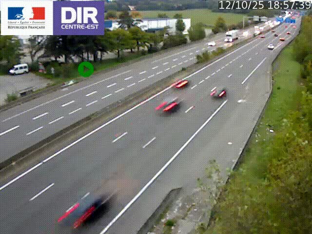 <h2>Caméra de circulation à Saint-Priest à la jonction entre l'A43 et l'A46 en direction de Marseille</h2>