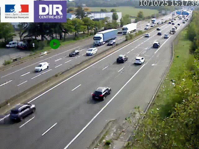 <h2>Caméra de circulation à Saint-Priest à la jonction entre l'A43 et l'A46 en direction de Marseille</h2>
