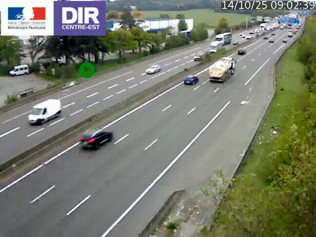 <h2>Caméra de circulation à Saint-Priest à la jonction entre l'A43 et l'A46 en direction de Marseille</h2>