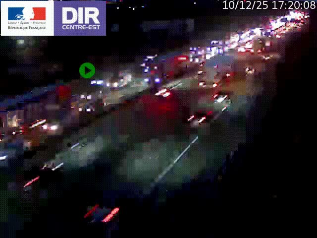 Caméra de circulation à Saint-Priest à la jonction entre l'A43 et l'A46 en direction de Marseille