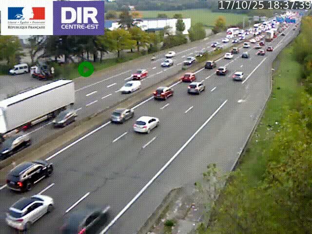 <h2>Caméra de circulation à Saint-Priest à la jonction entre l'A43 et l'A46 en direction de Marseille</h2>