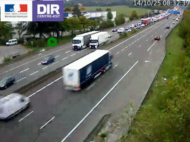 <h2>Caméra de circulation à Saint-Priest à la jonction entre l'A43 et l'A46 en direction de Marseille</h2>