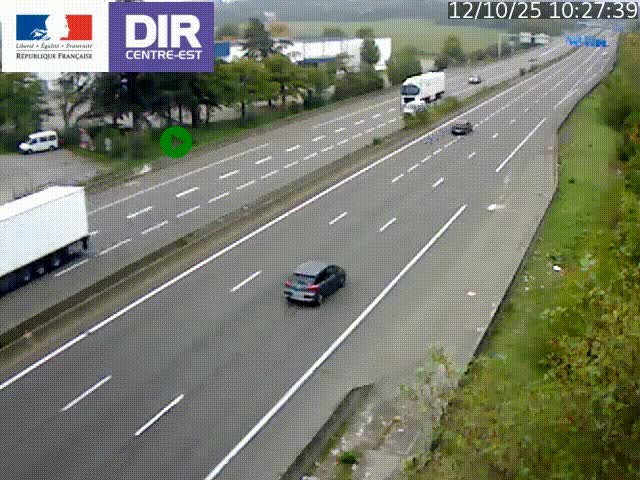 <h2>Caméra de circulation à Saint-Priest à la jonction entre l'A43 et l'A46 en direction de Marseille</h2>