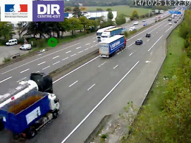 <h2>Caméra de circulation à Saint-Priest à la jonction entre l'A43 et l'A46 en direction de Marseille</h2>