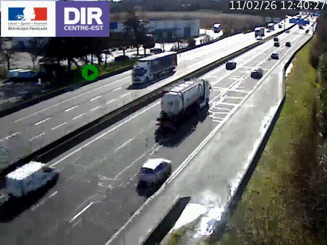 Caméra de circulation à Saint-Priest à la jonction entre l'A43 et l'A46 en direction de Marseille