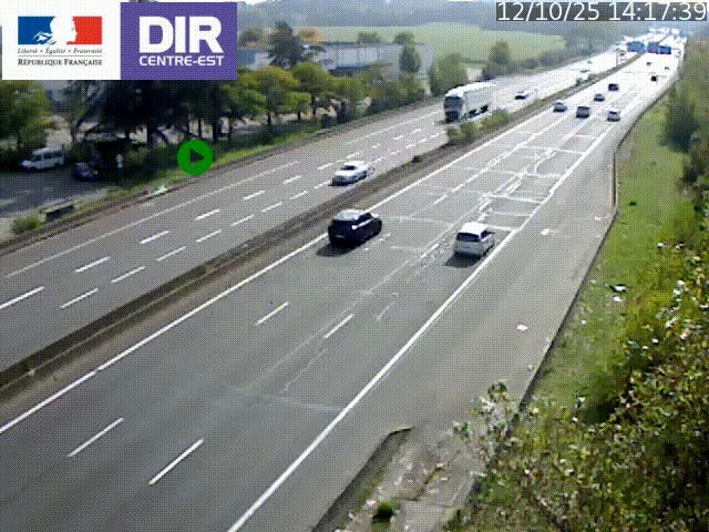 <h2>Caméra de circulation à Saint-Priest à la jonction entre l'A43 et l'A46 en direction de Marseille</h2>
