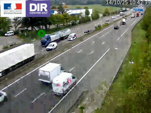 <h2>Caméra de circulation à Saint-Priest à la jonction entre l'A43 et l'A46 en direction de Marseille</h2>