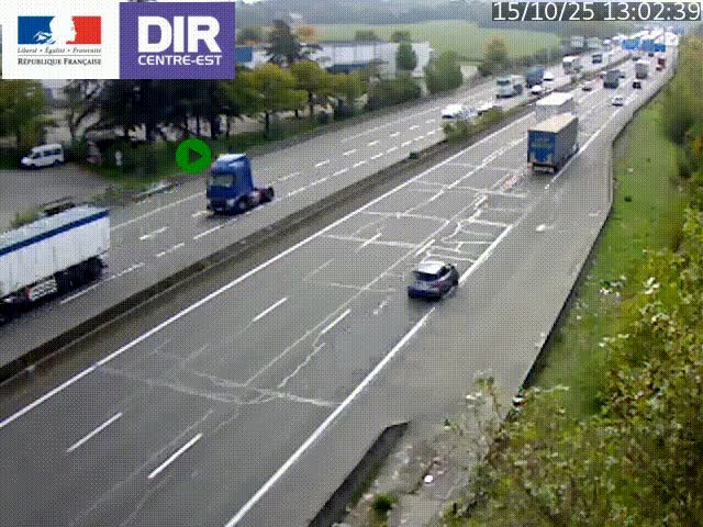 <h2>Caméra de circulation à Saint-Priest à la jonction entre l'A43 et l'A46 en direction de Marseille</h2>