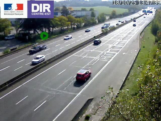 <h2>Caméra de circulation à Saint-Priest à la jonction entre l'A43 et l'A46 en direction de Marseille</h2>
