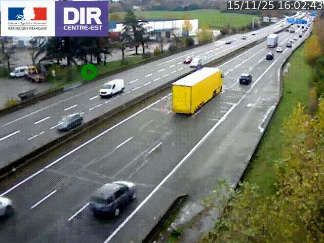 Caméra de circulation à Saint-Priest à la jonction entre l'A43 et l'A46 en direction de Marseille